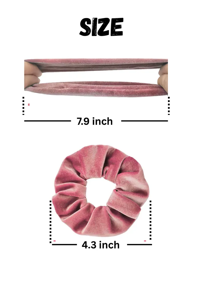Premium velvet scrunchies, product view 1 of 3