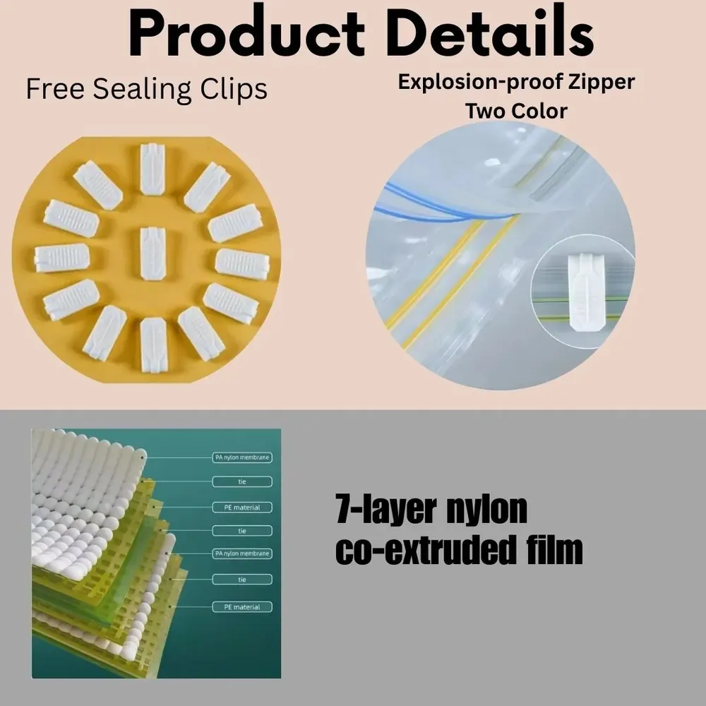 Vacuum storage bag set with electric pump, product view 2 of 9