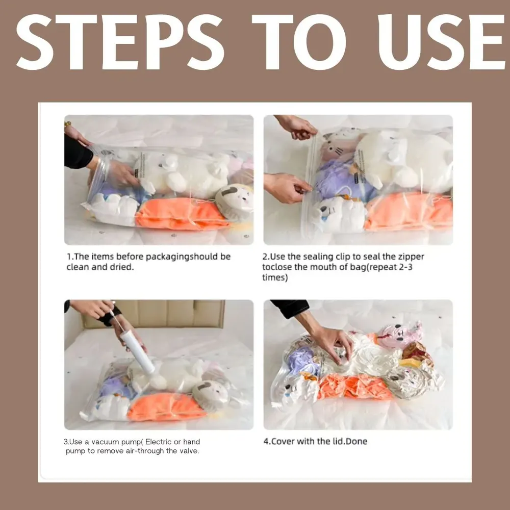 Vacuum storage bag set with electric pump, product view 8 of 9