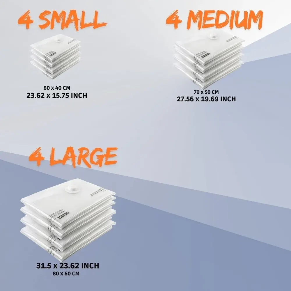 Vacuum storage bag assortment with electric pump, product view 2 of 9