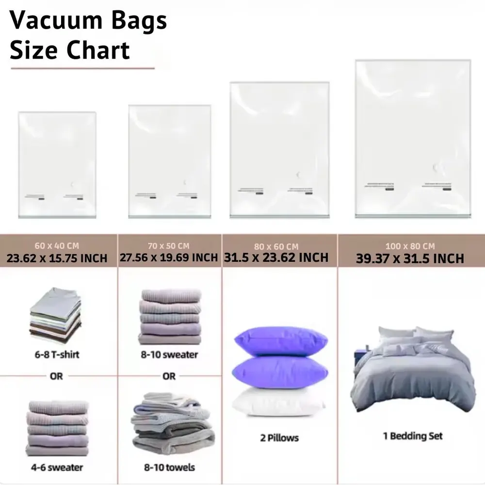 Vacuum storage bag assortment with electric pump, product view 4 of 9