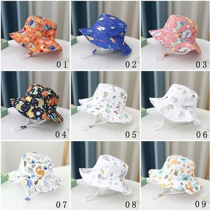 Children's cartoon sun hat, product view 1 of 4